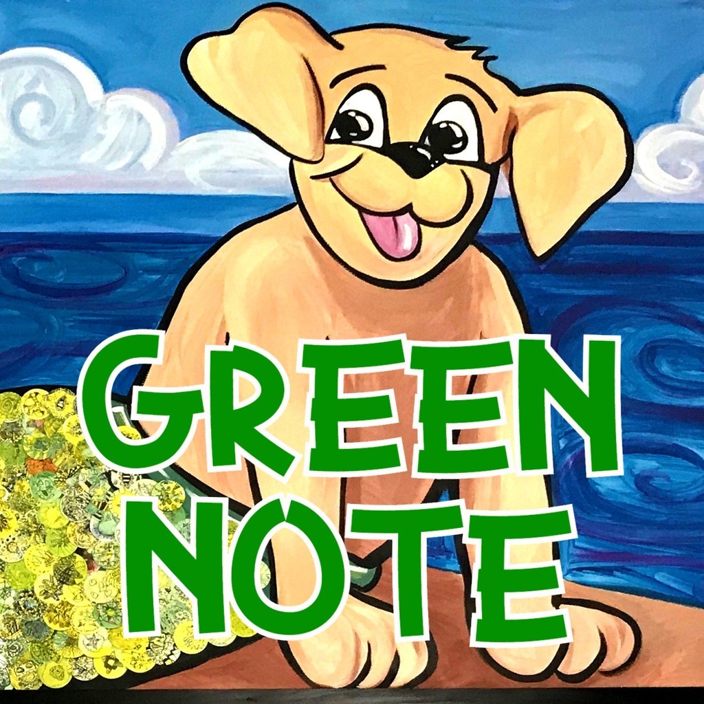 00 Green Note Square Seadog Art 