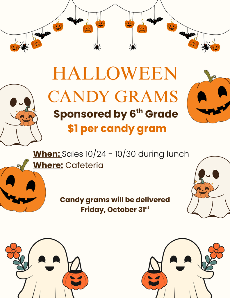 6th Grade Candy Gram Flyer