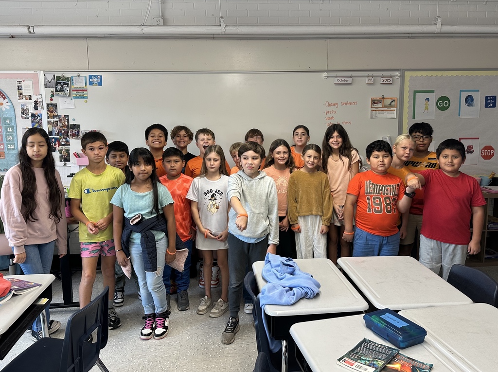Picture of MCES students wearing orange