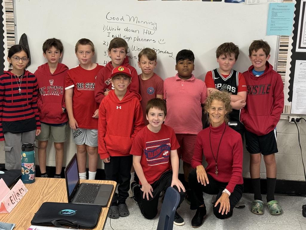 MCES students wearing red