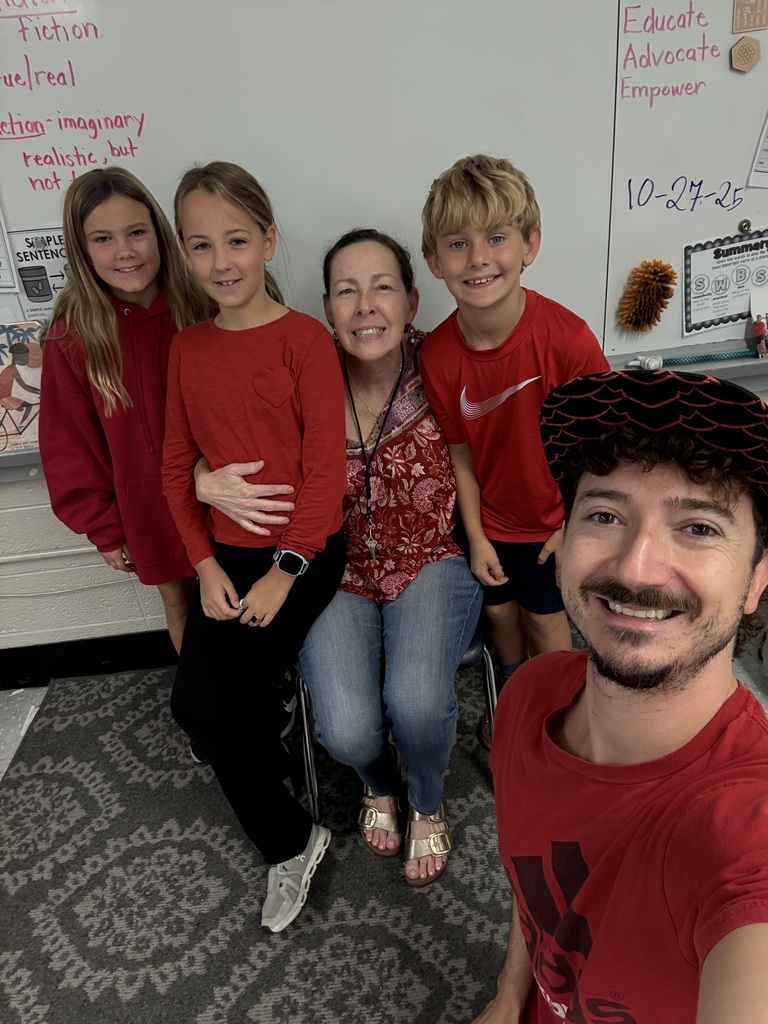 MCES students wearing red