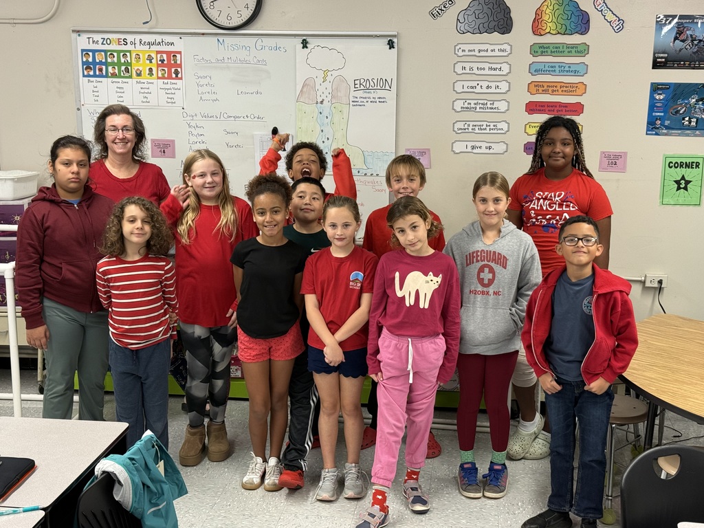 MCES students wearing red