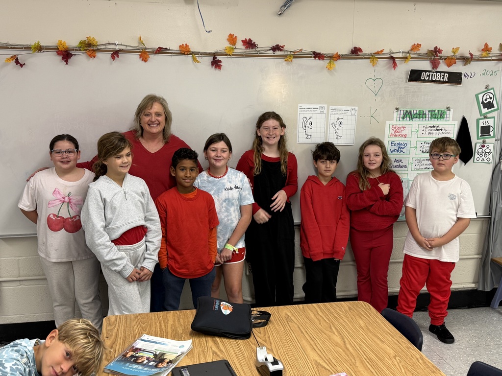 MCES students wearing red