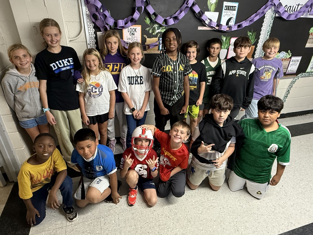 Photographs of students and teachers at MCES wearing sports attire for Red Ribbon Week's Sports Day.