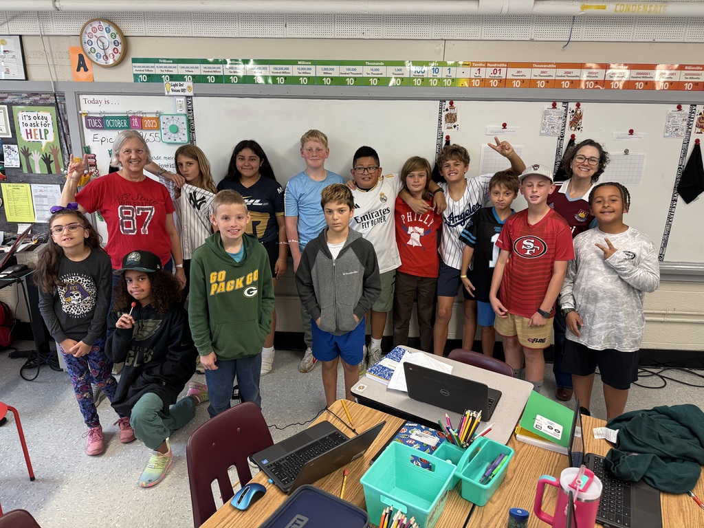 Photographs of students and teachers at MCES wearing sports attire for Red Ribbon Week's Sports Day.