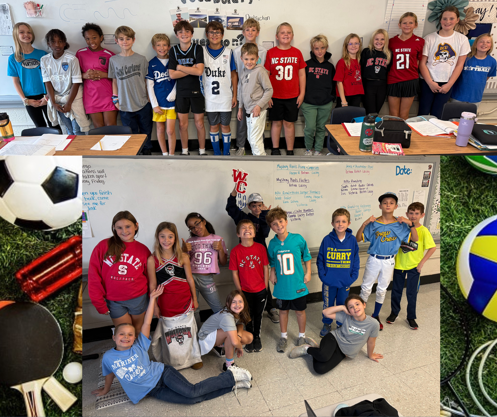 Photographs of students and teachers at MCES wearing sports attire for Red Ribbon Week's Sports Day.