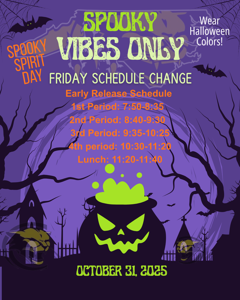 Oct 31 schedule and spirit day