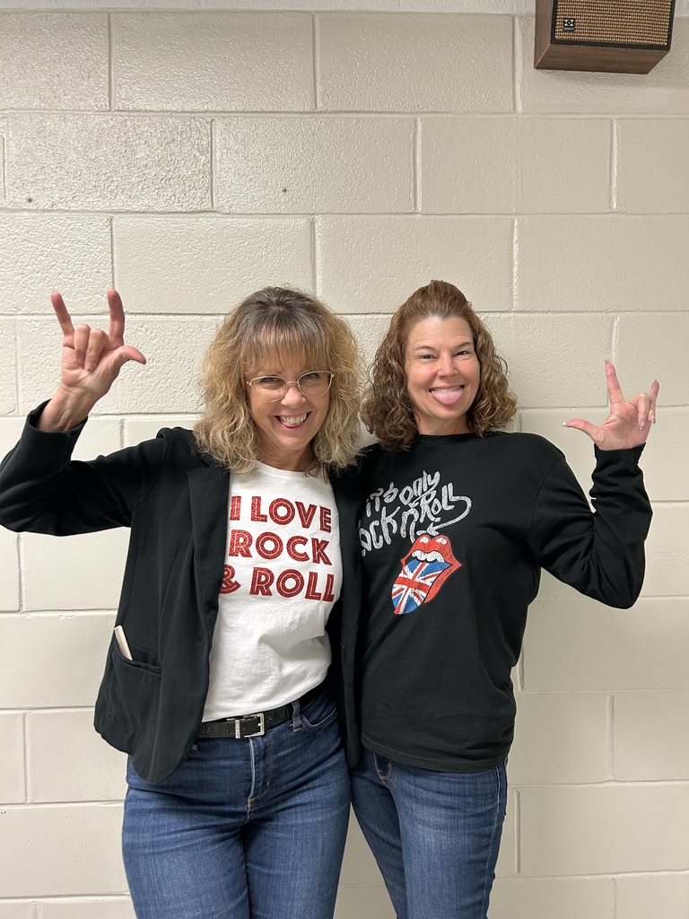 Photos of students and staff of MCES dressed in music attire supporting their favorite bands and musicians for Red Ribbon Week's Music Day