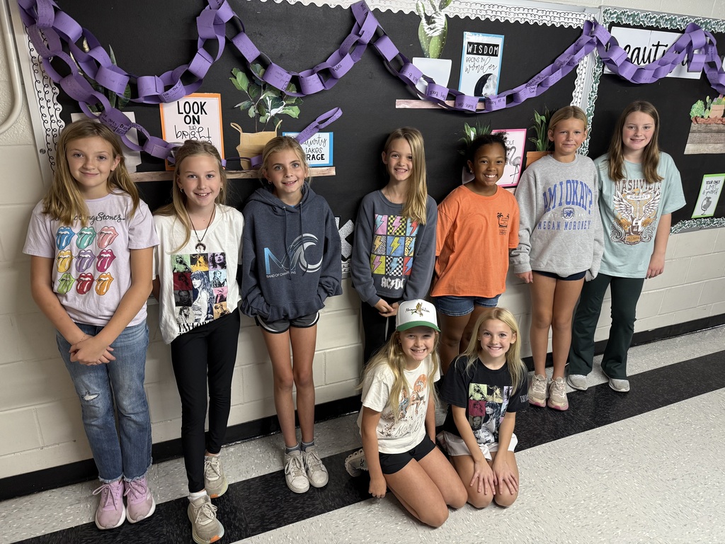Photos of students and staff of MCES dressed in music attire supporting their favorite bands and musicians for Red Ribbon Week's Music Day