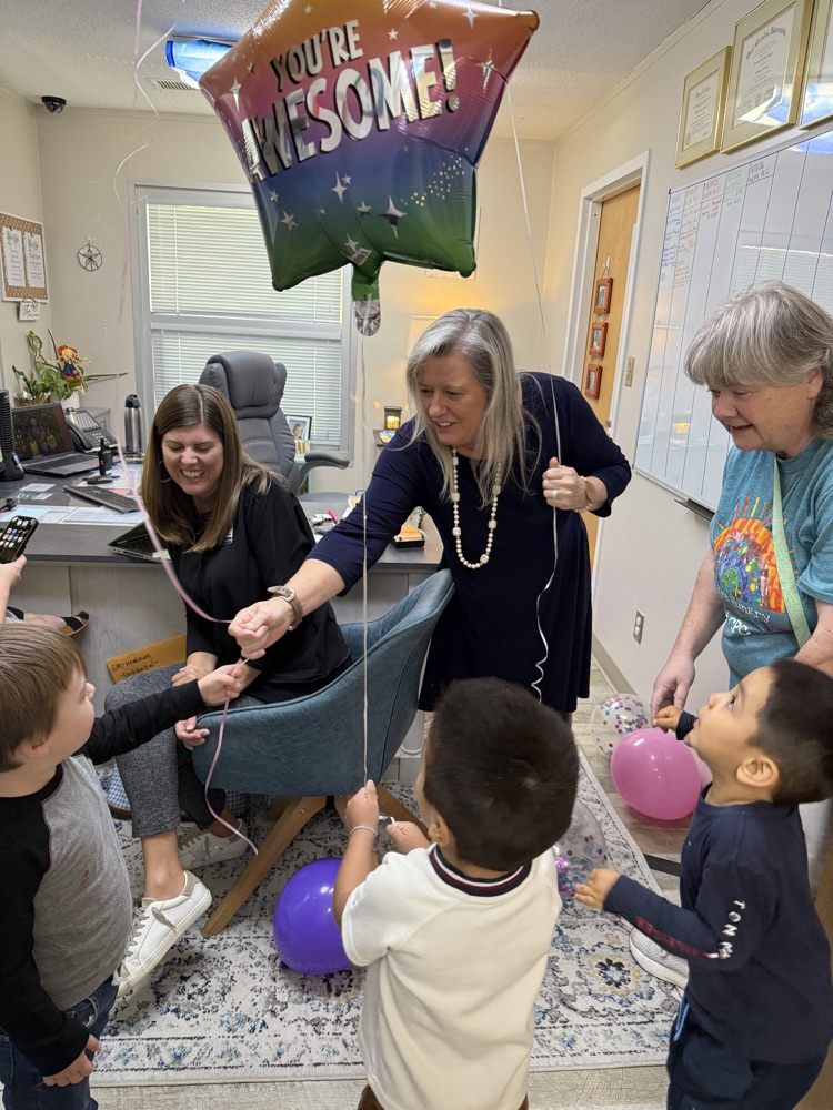 Kimberly with balloons