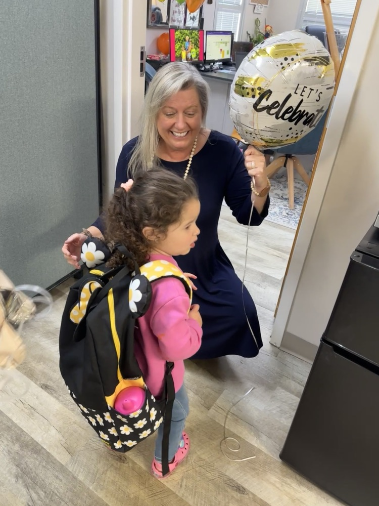 Kimberly with balloons