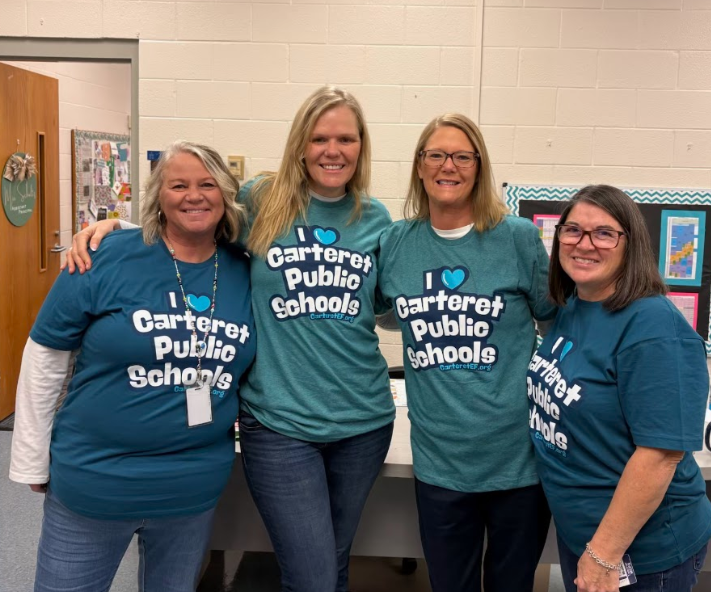 I heart Carteret Public Schools four teachers