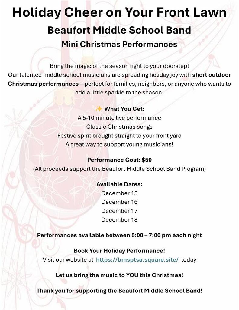 Band Holiday Cheer Flyer