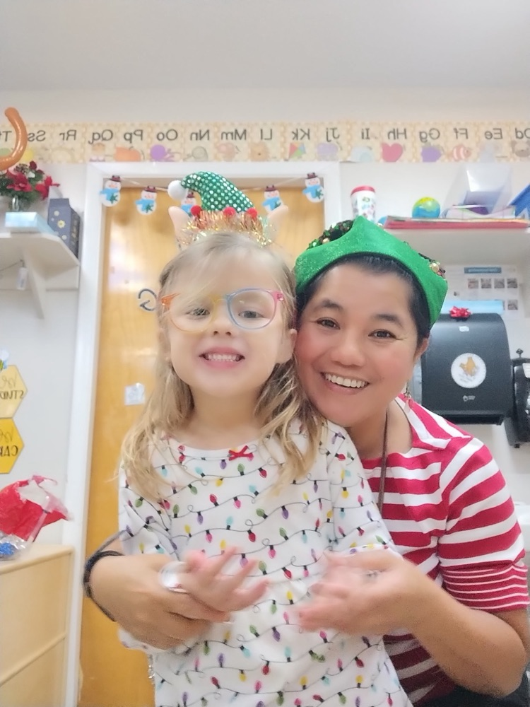 student in red and white 