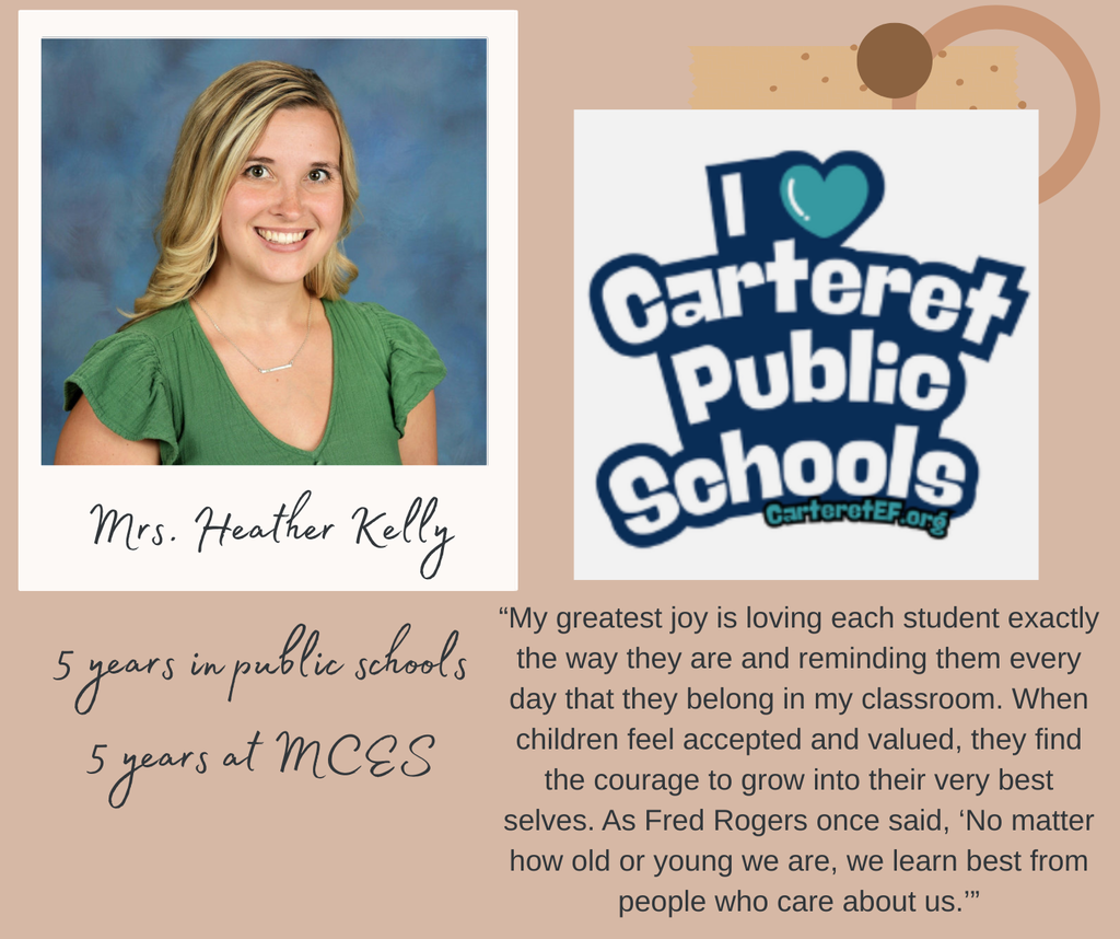 Infographic celebrating Mrs. Heather Kelly and her 5 years in public education!