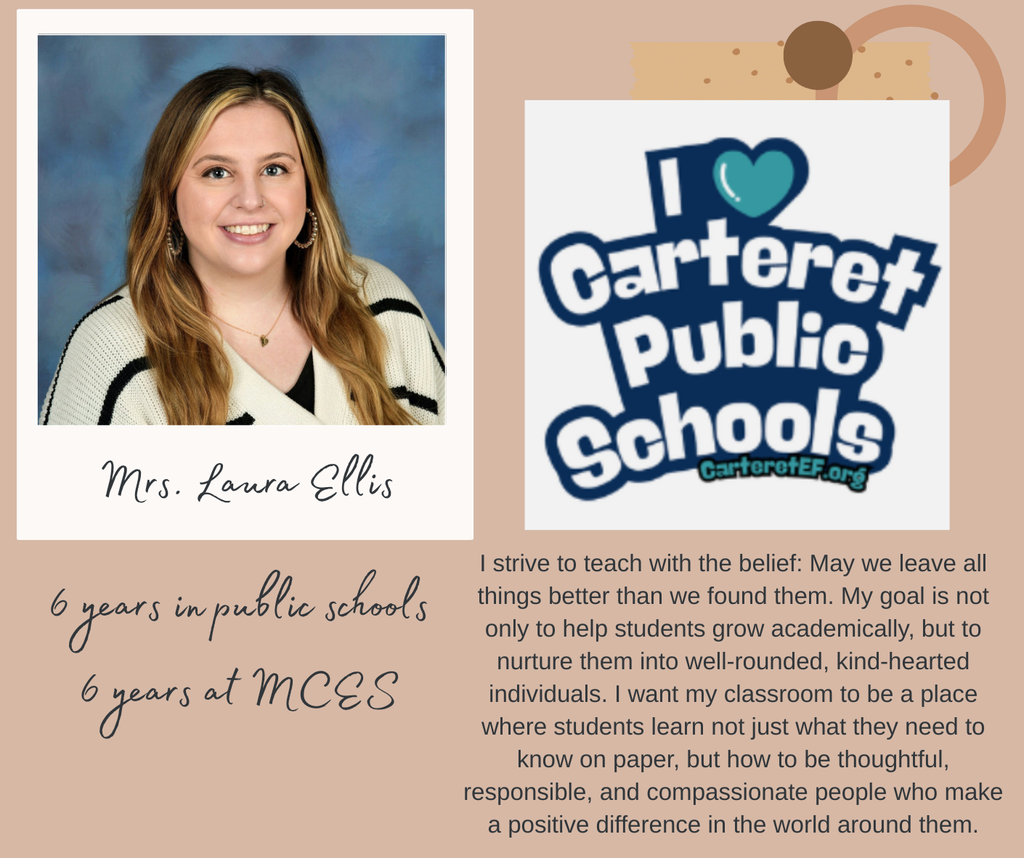 Infographic celebrating Mrs. Laura Ellis  and her 6 years in education!