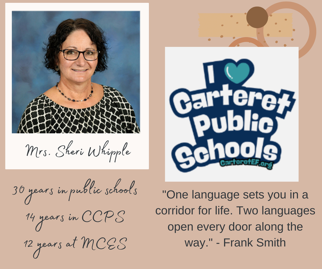 Infographic celebrating Mrs. Sheri Whipple and her 30 years in public education!