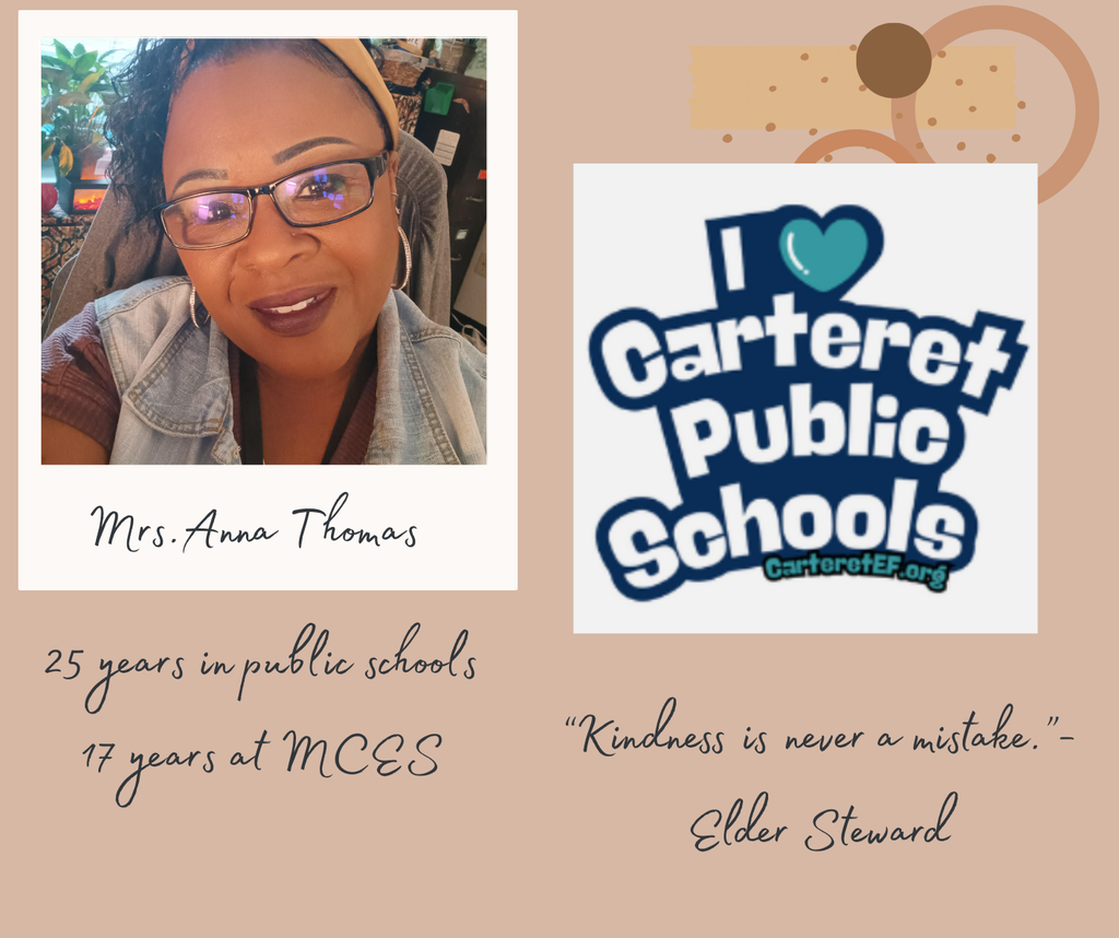 Infographic celebrating Mrs. Anna Thomas  and her 25 years in education!