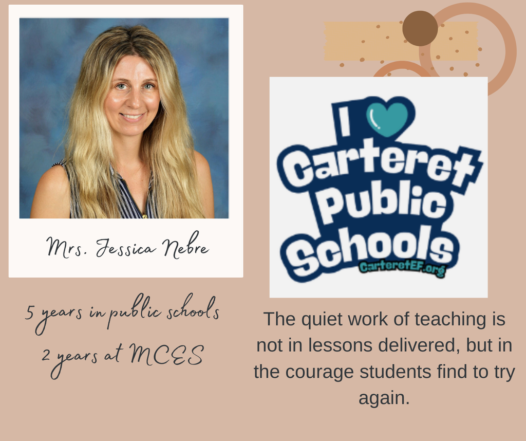 Infographic celebrating Mrs. Jessica Nebre and her 5 years in public education!