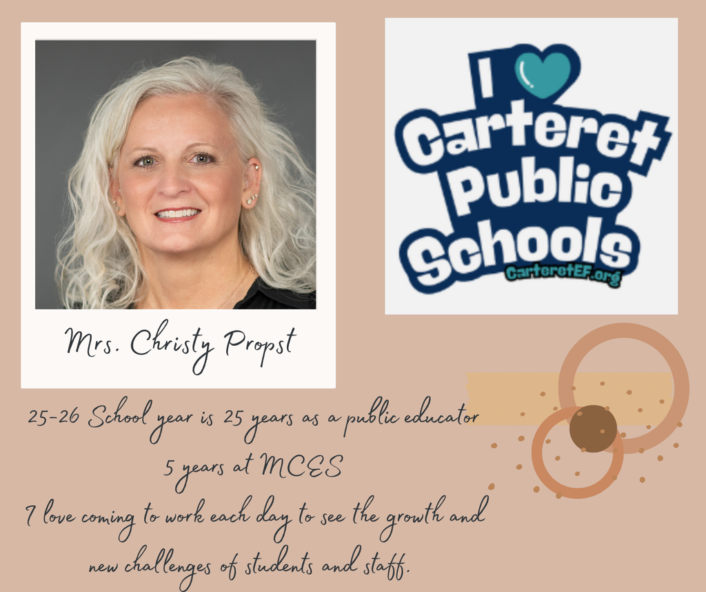 Infographic celebrating Mrs. Christy Propst  and her 25 years in education!