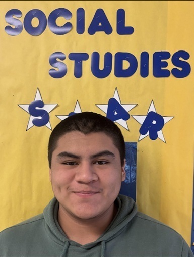 Diego Leon-Hernandez is this week's Social Studies Student of the Week!  Diego is an extremely hard-working student who demonstrates a tremendous dedication to his academic work both inside and outside of the classroom. 