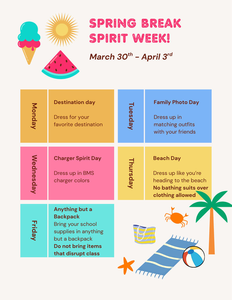 Spring Break Spirit Week