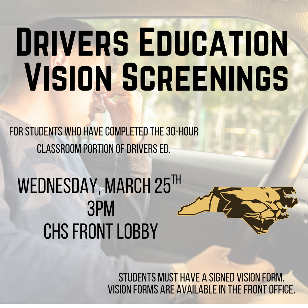 Driver's Education Vision Screenings