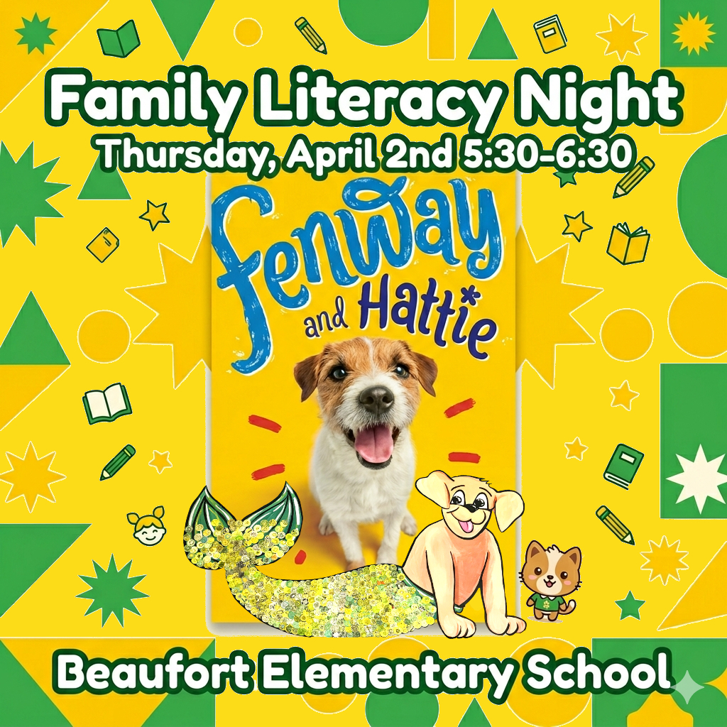 Family Literacy Night - Fenway and Hattie, Thursday April 2 5:30-6:30