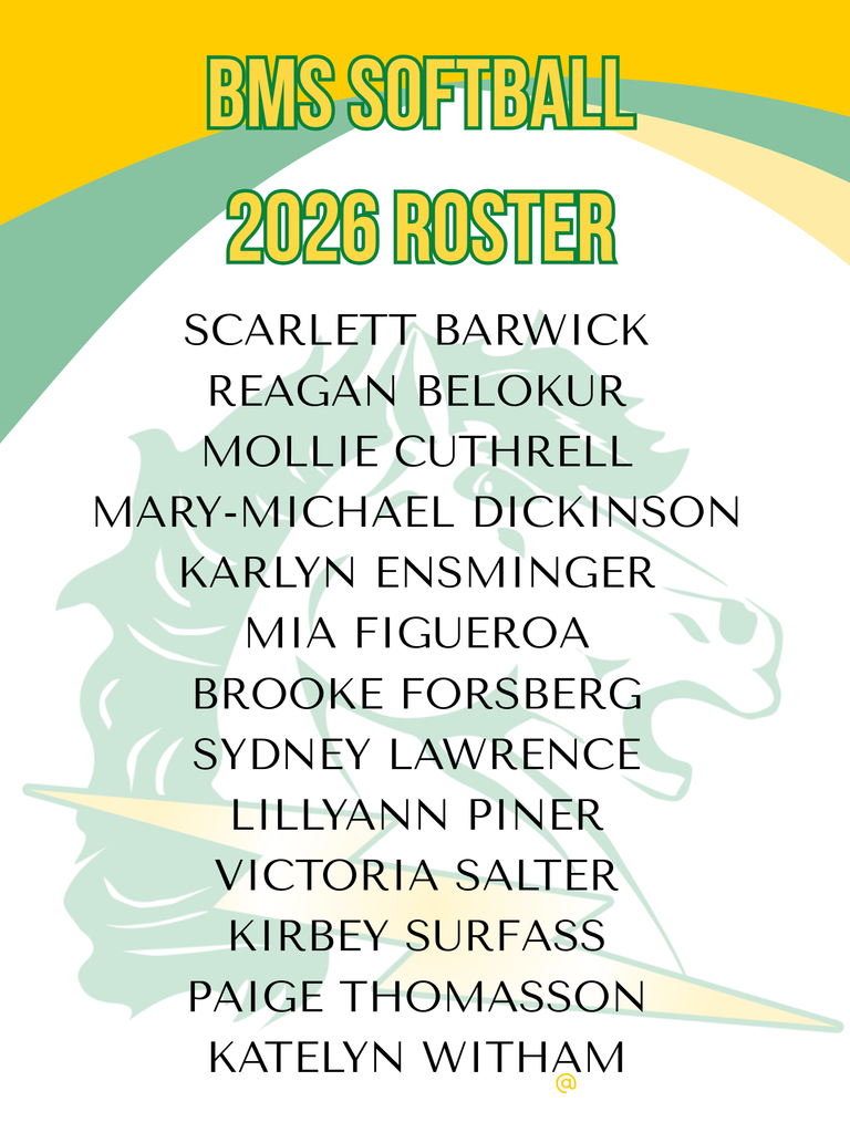BMS Softball Roster