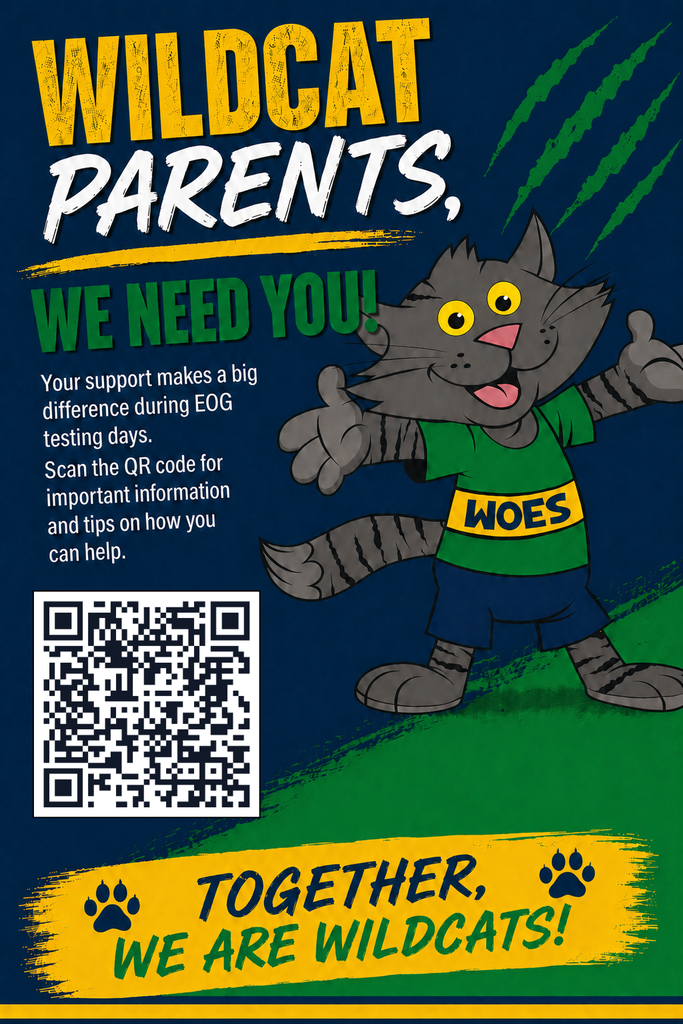 Poster with cartoon wildcat