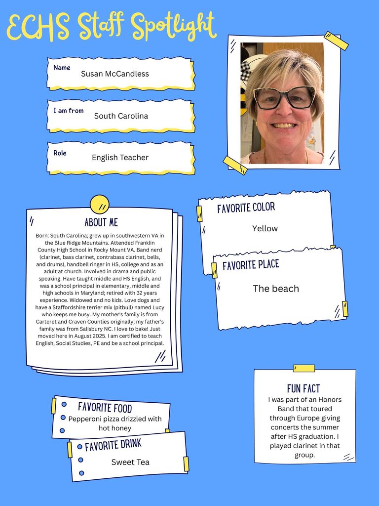 Information graphic about Susan McCandless.