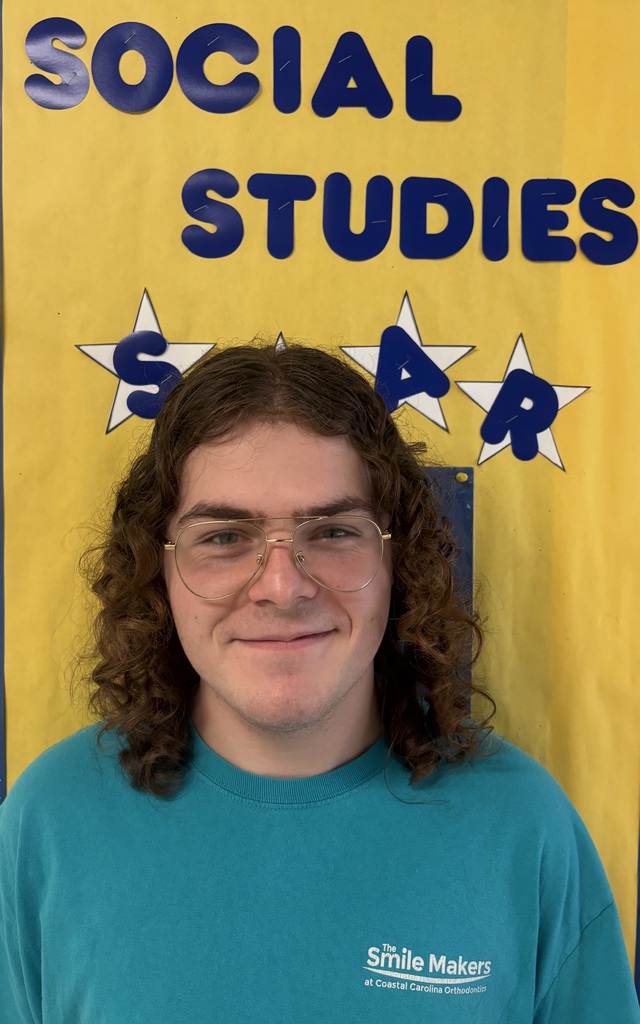 Corey Willis is this week's Social Studies Student of the Week!  