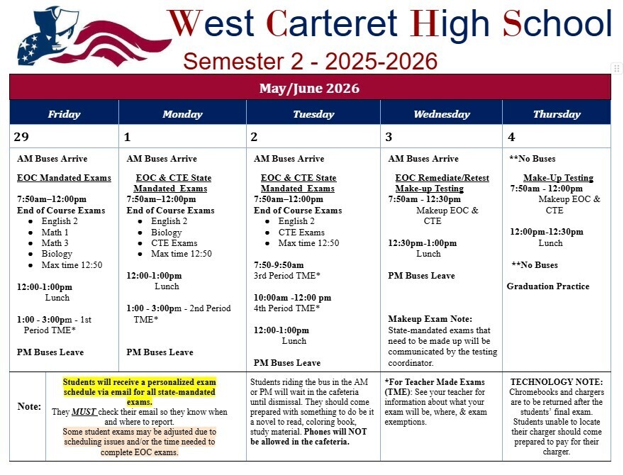 Exam Schedule
