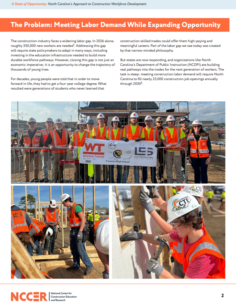CTE photos of construction students