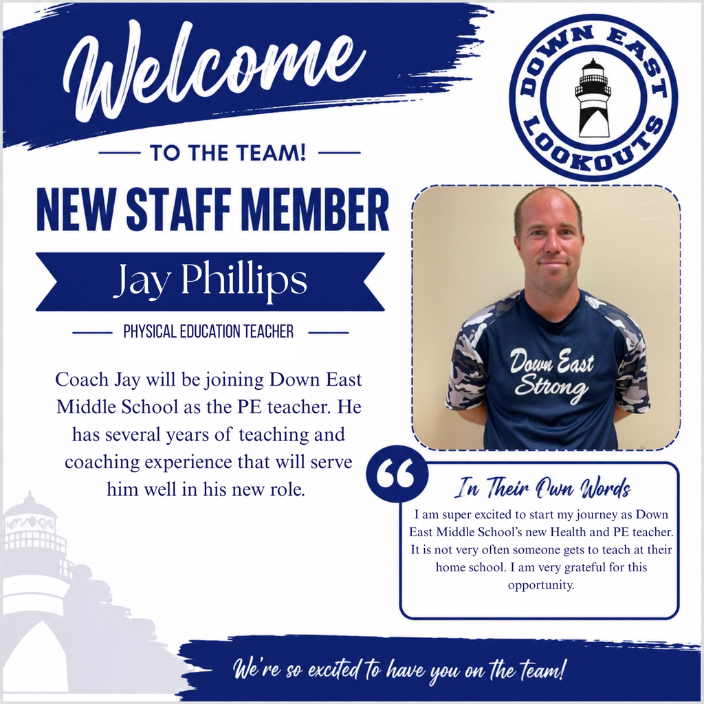 Welcome Jay Phillips new PE teacher