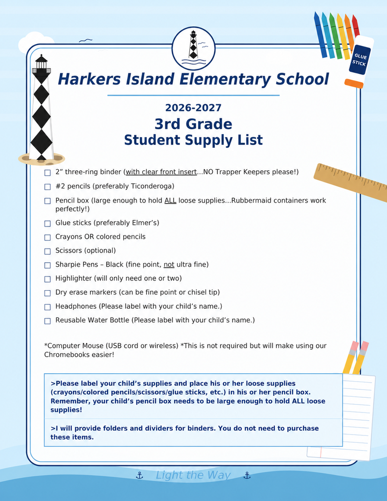 3rd Grade Supply