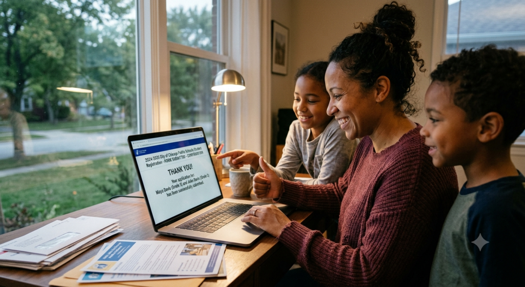 Parent completed online forms for students