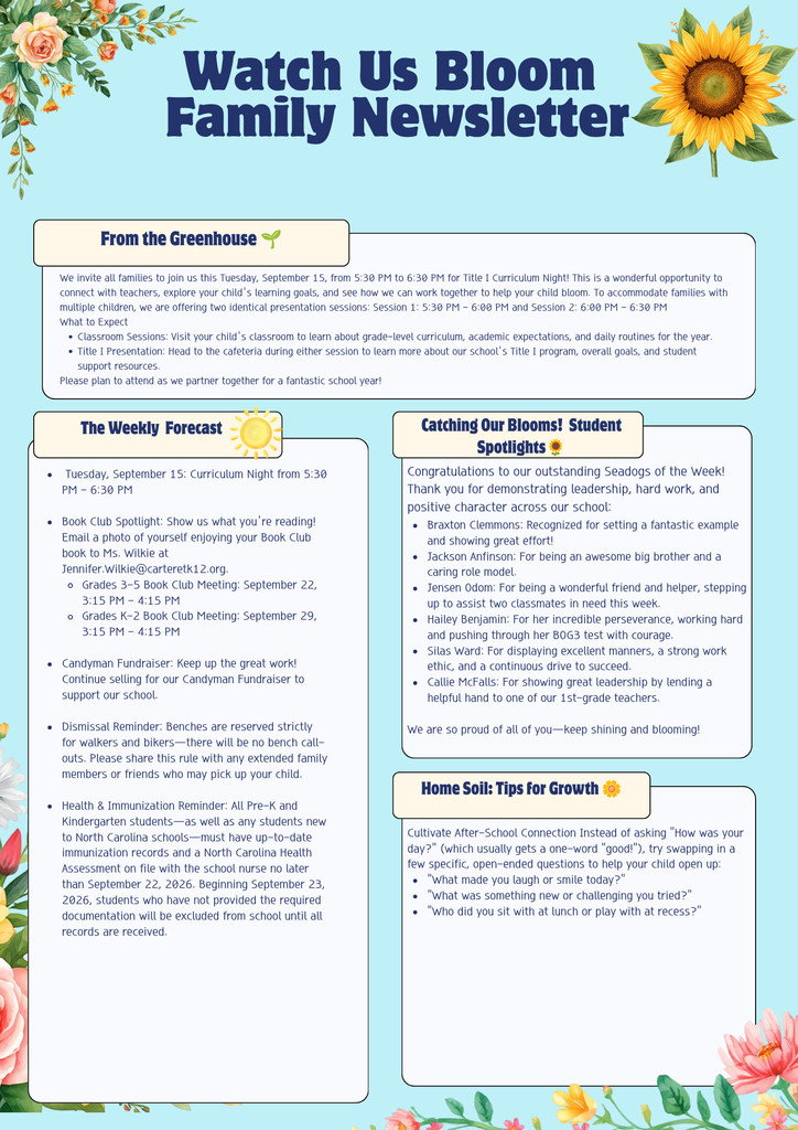 Weekly Newsletter