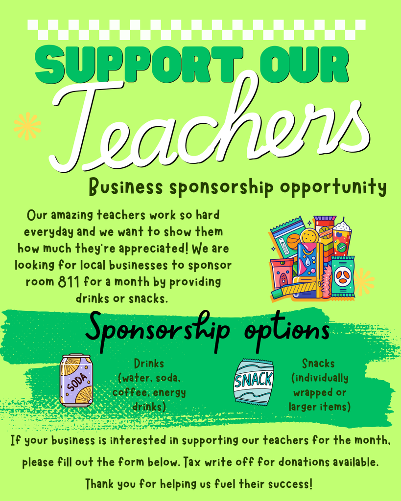 Flyer asking for donations to our staff lounge
