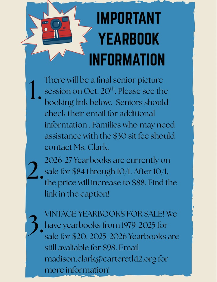 yearbook announcement