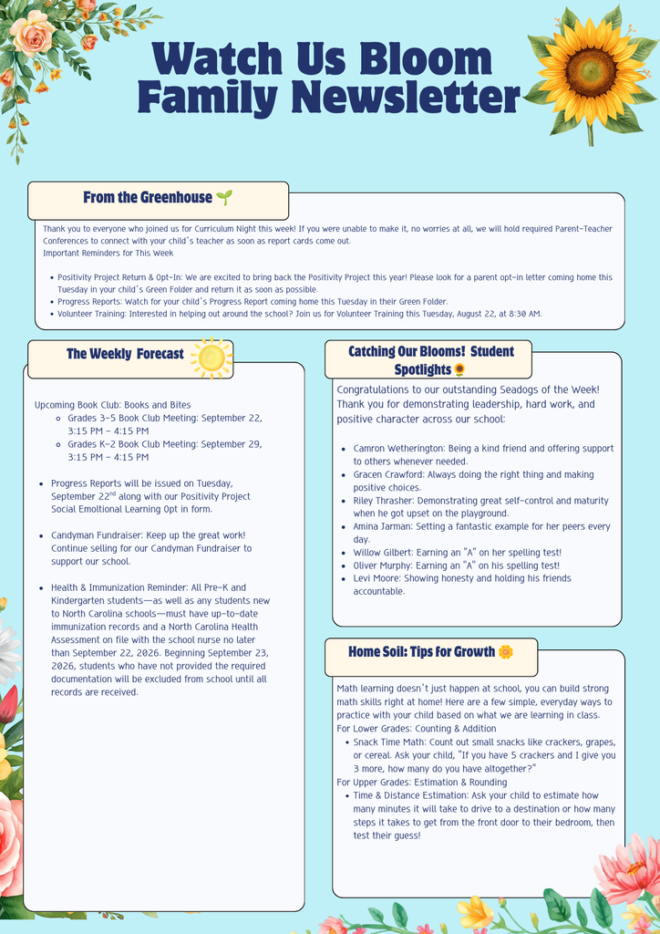 Weekly Newsletter