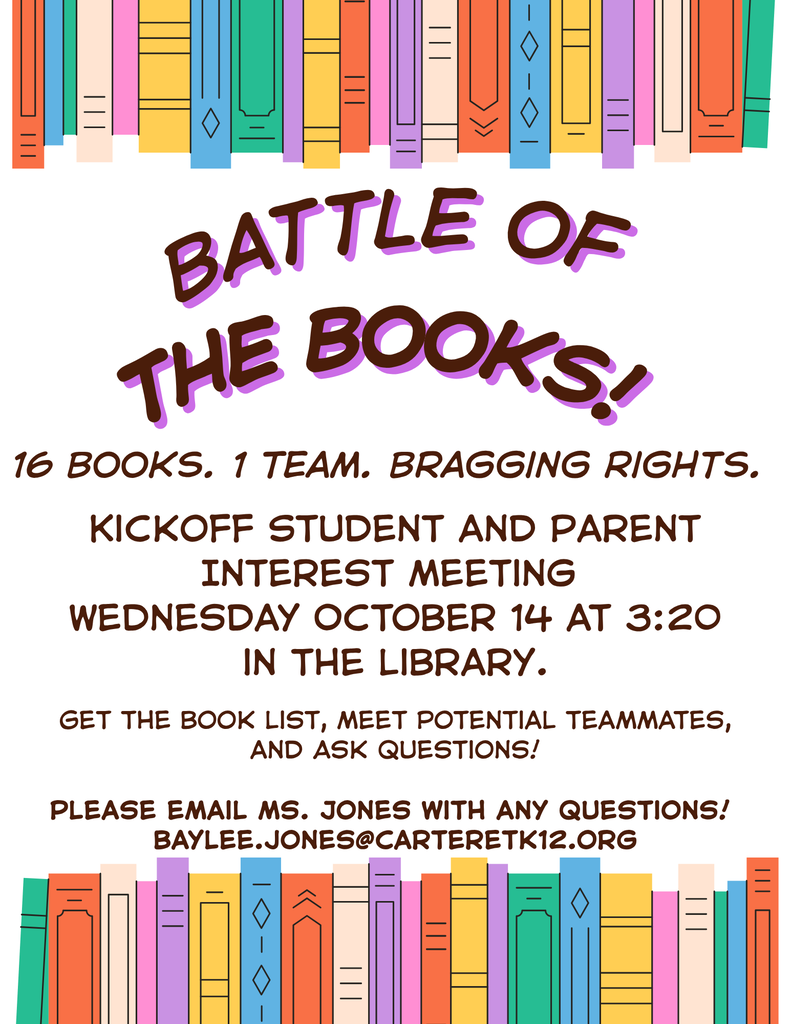 Battle of the Books interest meeting flyer
