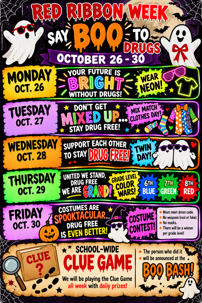 red ribbon week spirit days
