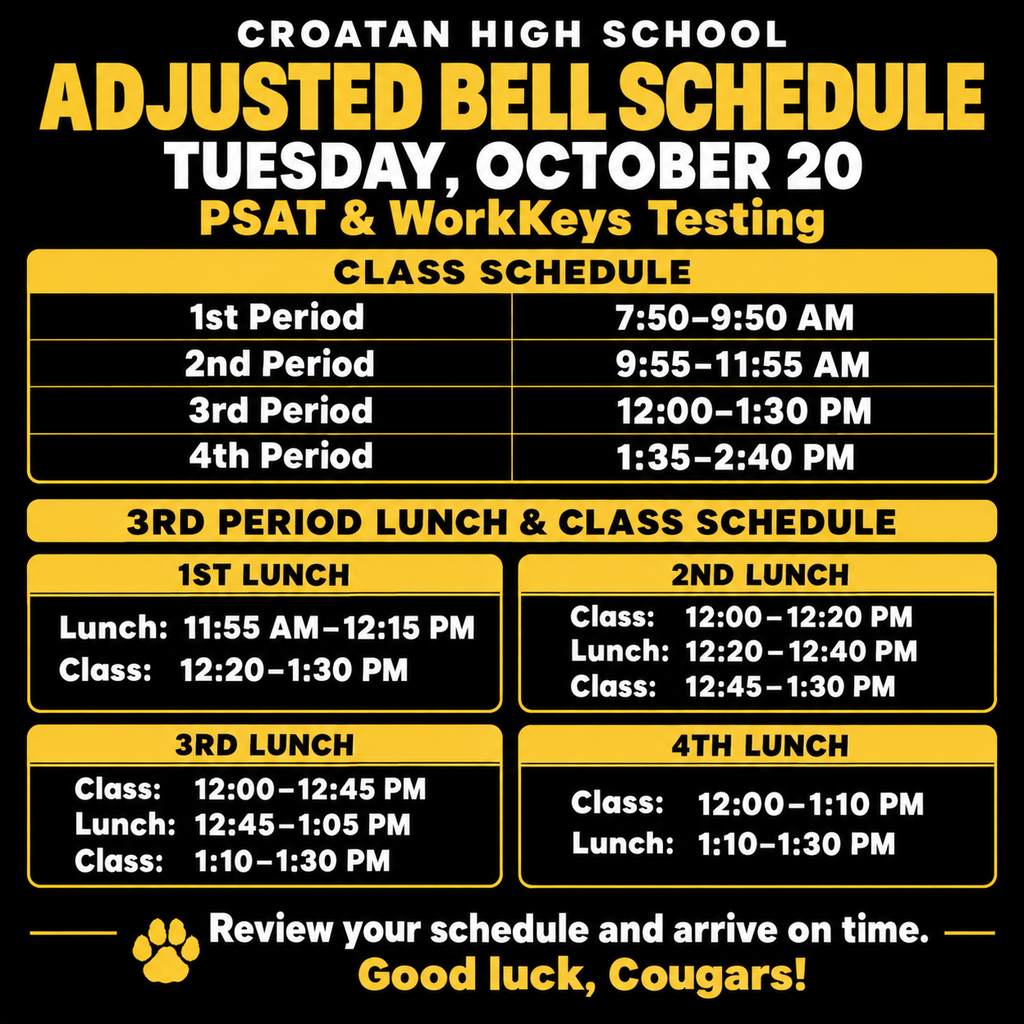 oct 20 schedule