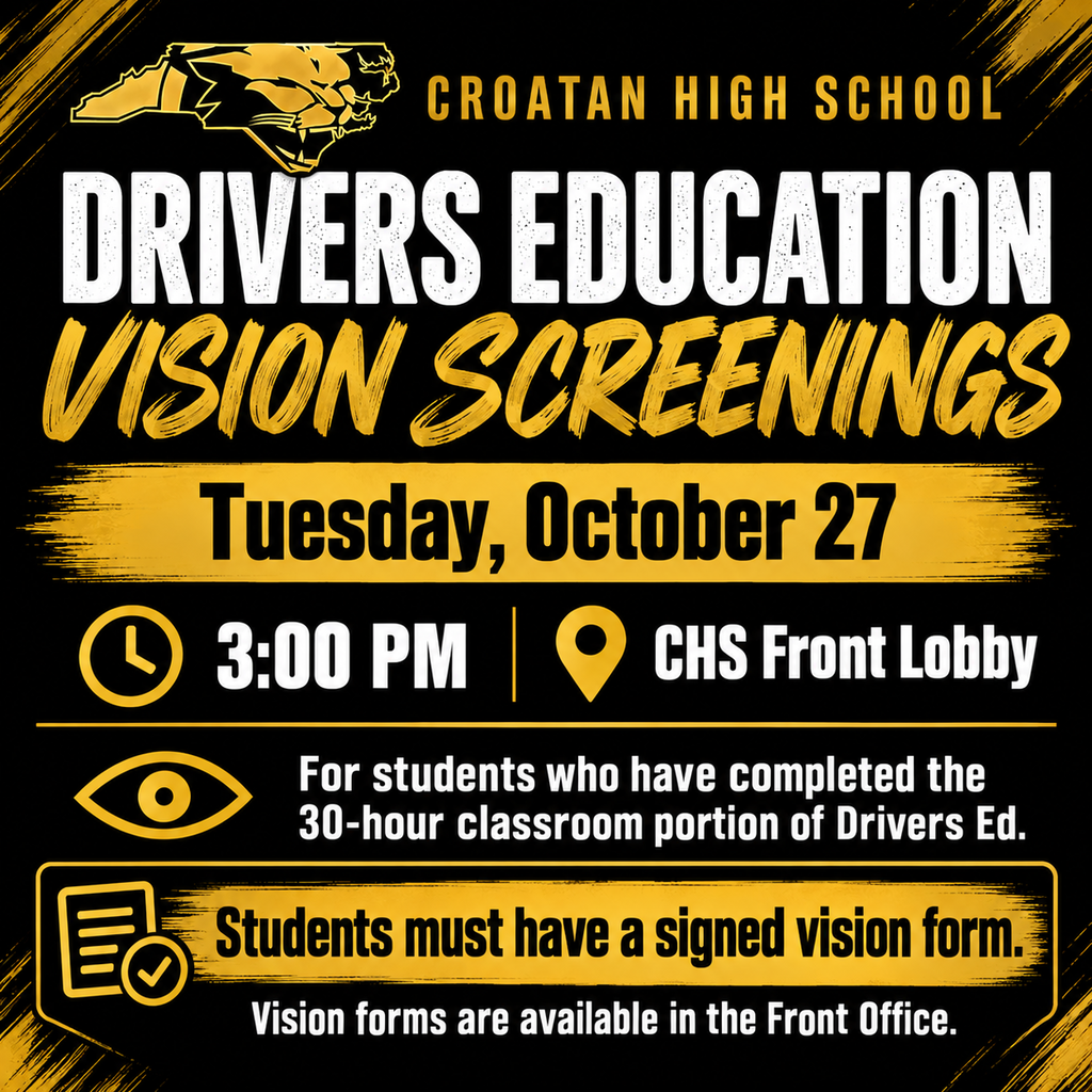 Vision Screenings for Drivers Ed graphic