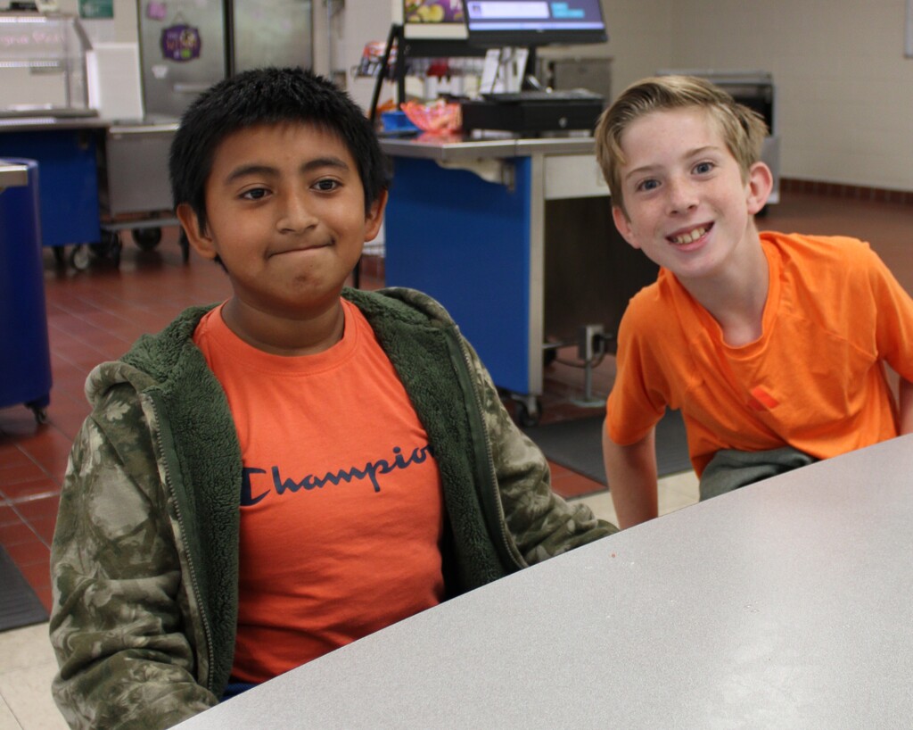 Students wearing orange for unity day
