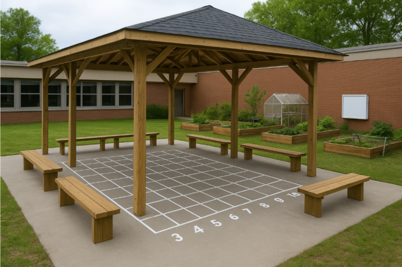 AI Generated image of what the outdoor classroom may look like upon completion