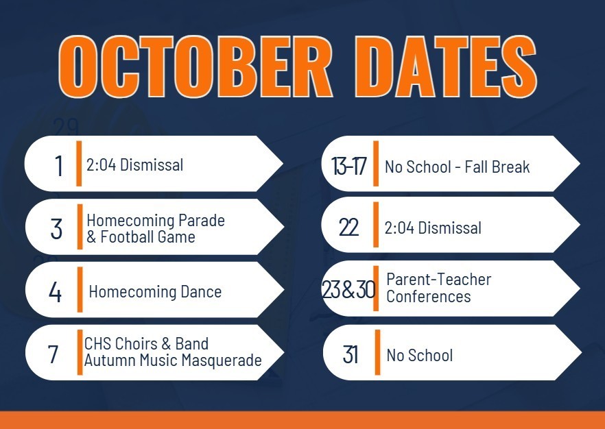 October Dates at CHS