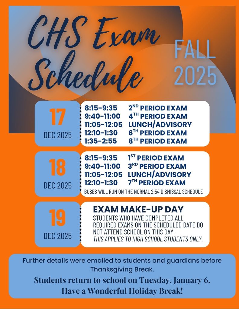 Fall Semester Schedule