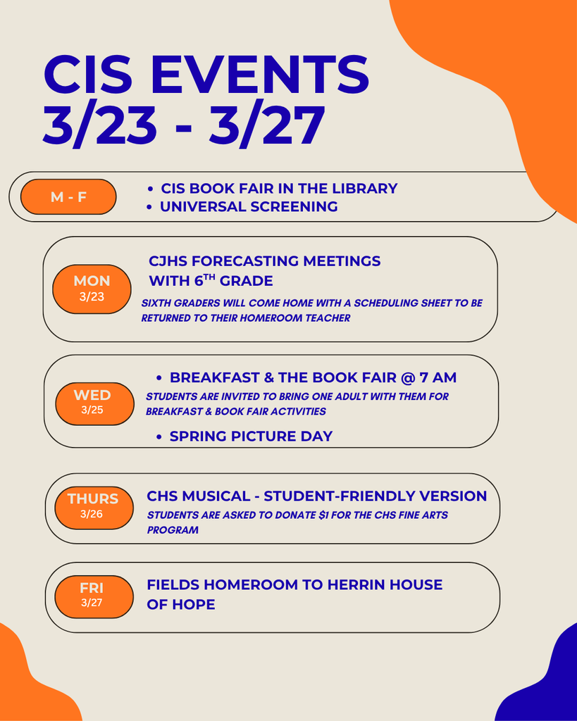 CIS Schedule of Events